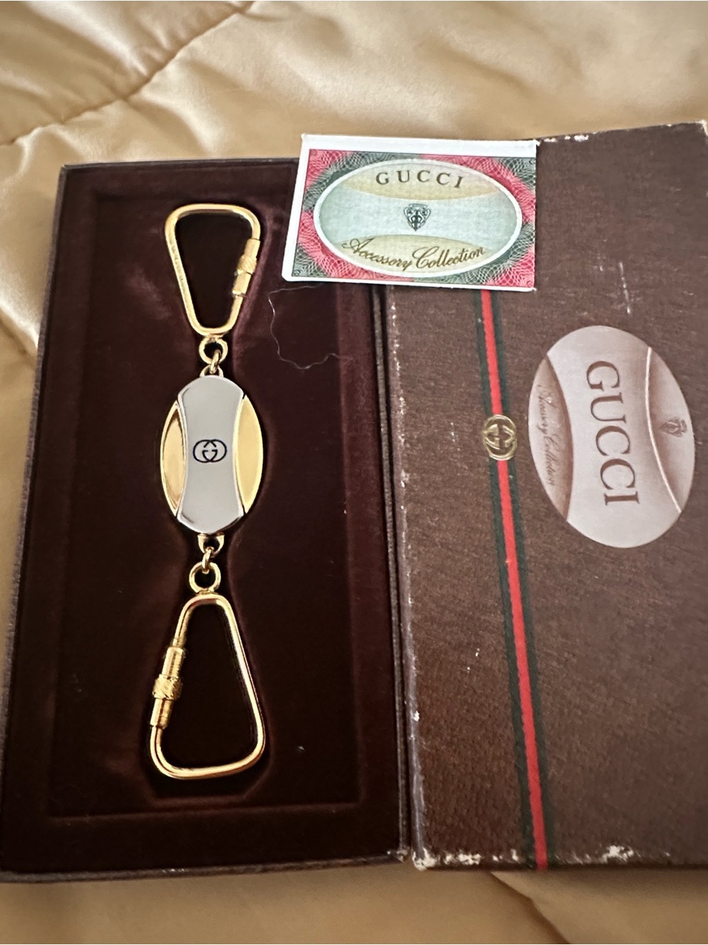 Gucci Vintage 80’s double keychain NIB